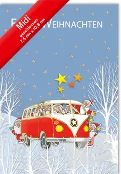 Kurt Eulzer 45-2205 kerstkaart midi bulli getekend