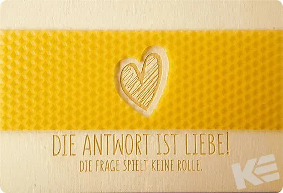 Kurt Eulzer 01-0535 houten kaart Bee Happy 11,6x17 cm