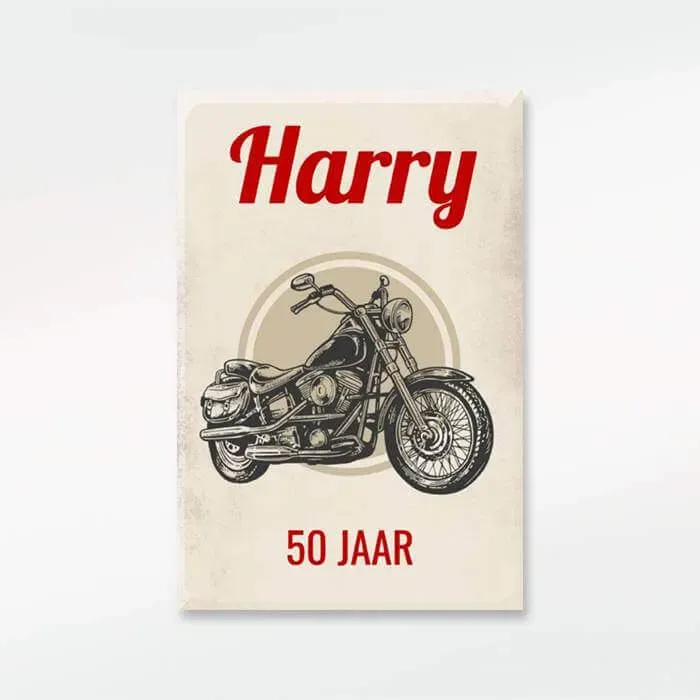 Gozi Tin Sign Motor metalen bord 20x30cm persoonlijk