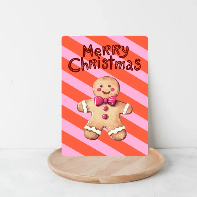 Lilly Braun Gingerbread Man 5042 kerstkaart