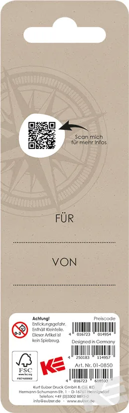 Kurt Eulzer 01-0850 sleutelhanger hout Avontuur 65mm