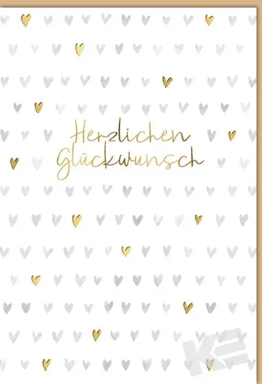 Kurt Eulzer 41-1278 Wenskaart Beautiful Black Harten