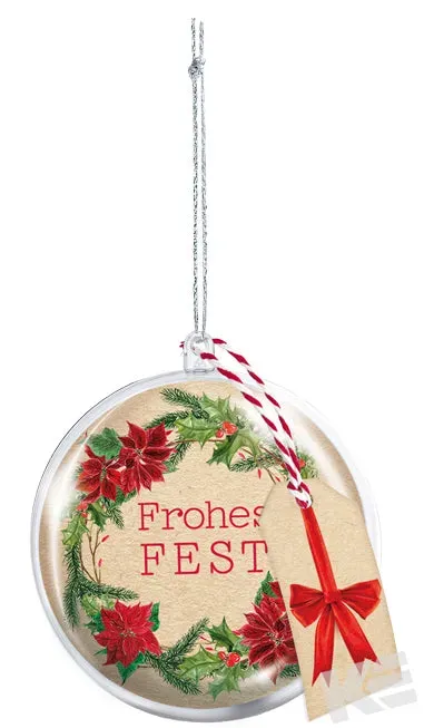 Kurt Eulzer 01-0164 kerstbal acryl 5 cm met label