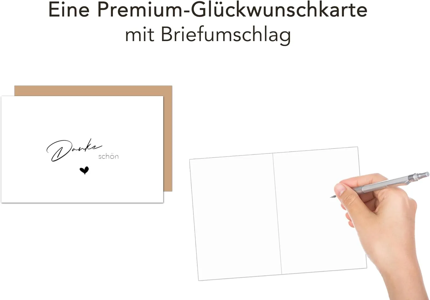 Edition Seidel Premium D150 bedankkaart met hart