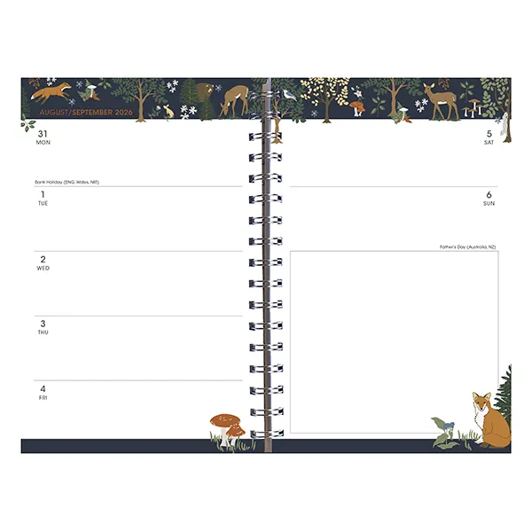 Sellers Publishing Woodland Friends 2027 weekplanner 16 maanden