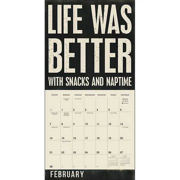 Words to Live By 2027 wandkalender Primitives by Kathy