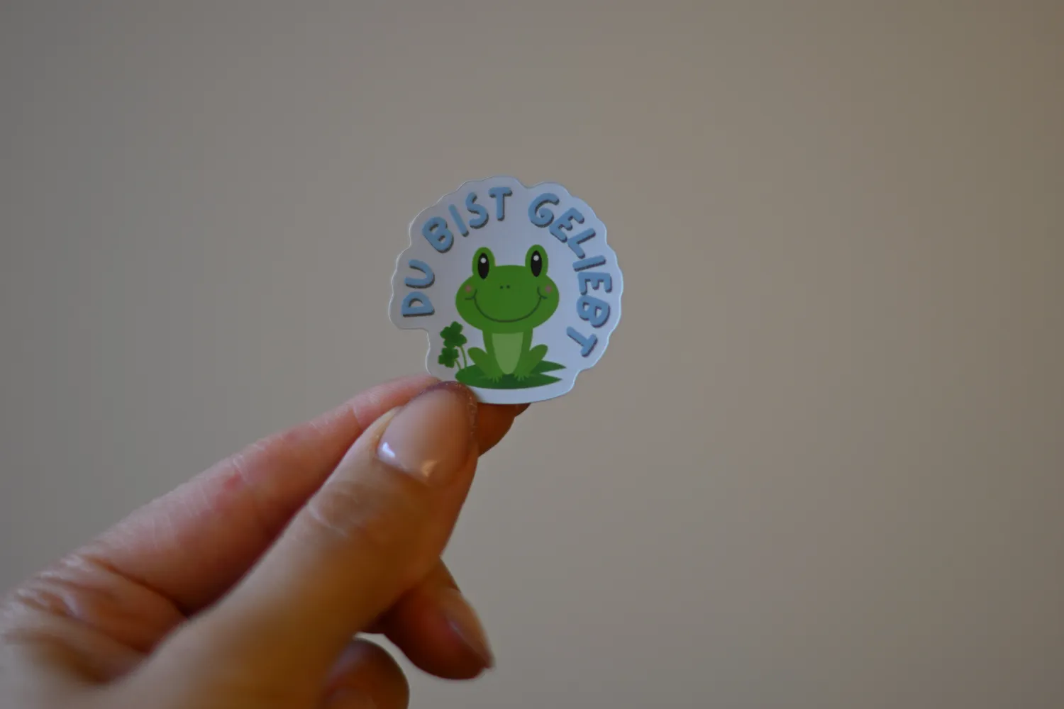 Lilly Braun Du bist geliebt sticker holografisch