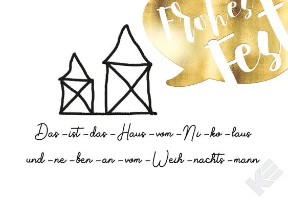 Kurt Eulzer 20-1504 Frohes Fest kerstkaarten huizen 10 stuks