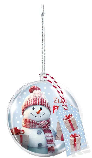 Kurt Eulzer 01-0163 acryl kerstbal sneeuwman 5cm