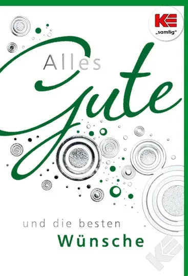 Kurt Eulzer 41-1389 wenskaart per stuk cirkels flock