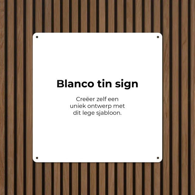 Gozi Blanco metalen bord 30x30cm zelf ontwerpen