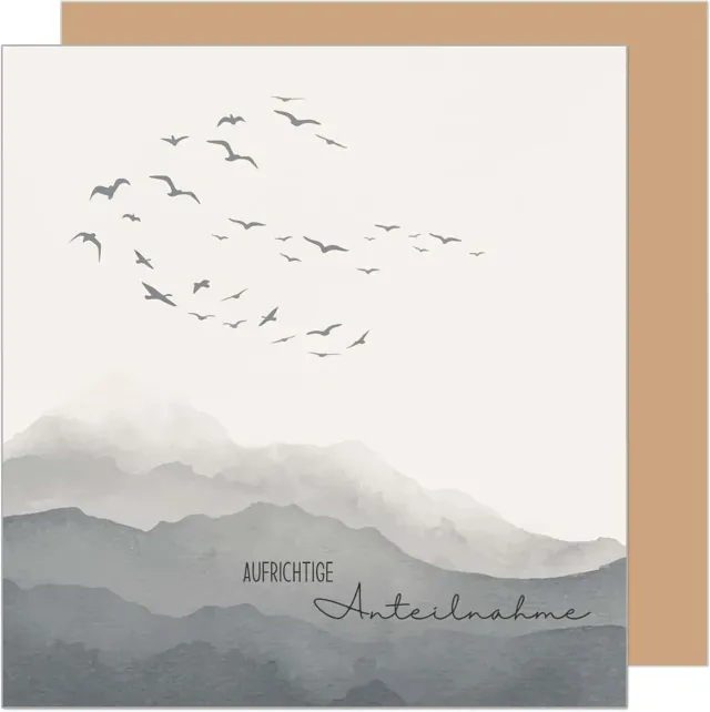 Edition Seidel Premium TQ105 rouwkaart vogels vierkant