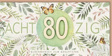 Kurt Eulzer 54-5180 verjaardagskaart 80 jaar DL dwars