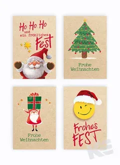 Kurt Eulzer 23-4683 kerstlabels 5 stuks kerstman
