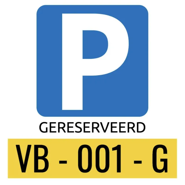 Gozi Parkeren kenteken stoeptegel bedrukt