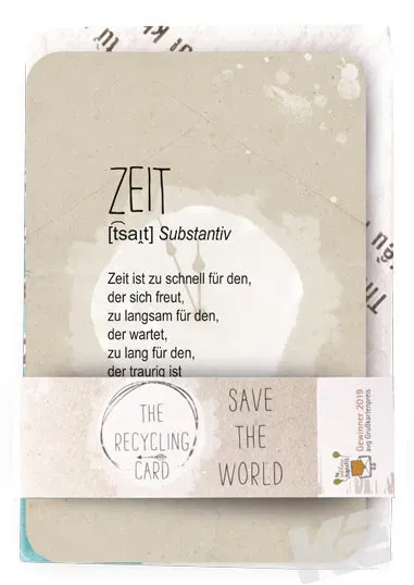 Kurt Eulzer Recycling Cards 87-0010 kaart A5 Tijd