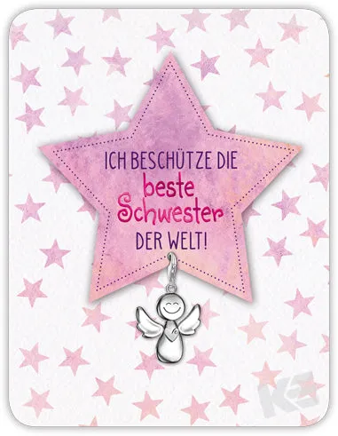 Kurt Eulzer 30-2611 wenskaart beste Schwester 4 stuks