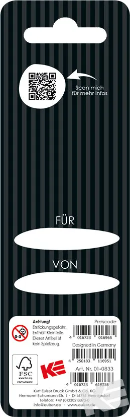 Kurt Eulzer 01-0833 sleutelhanger leer VK1 Gute Fahrt