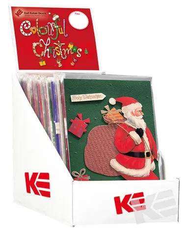Kurt Eulzer 99-2278 kerstkaarten display colourful 30 stuks