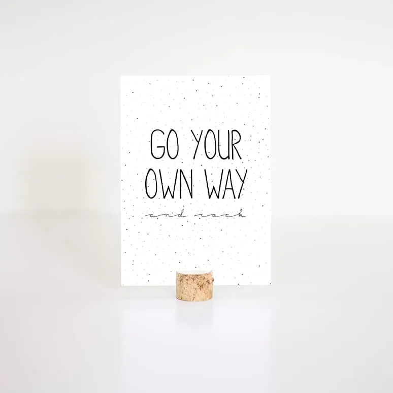 moodz design kaart A6 go your own way