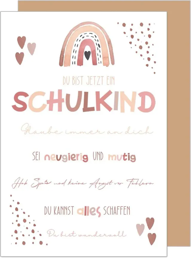 Edition Seidel Premium ES155 inschulingskaart roze meisje