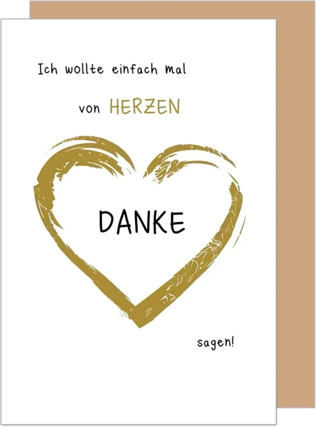 Edition Seidel Premium D151 SW025 bedankkaart met envelop hart