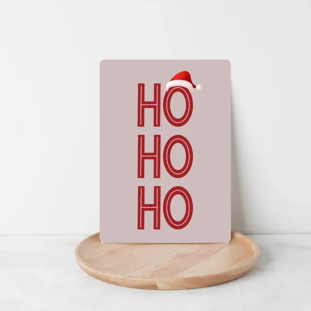 Lilly Braun Ho Ho Ho 5035 kerstkaart A6 nostalgisch