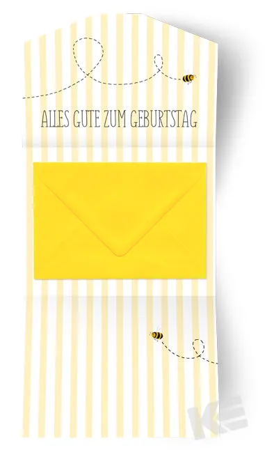 Kurt Eulzer 41-1065 geldkaart Bee Happy bij 10x13cm