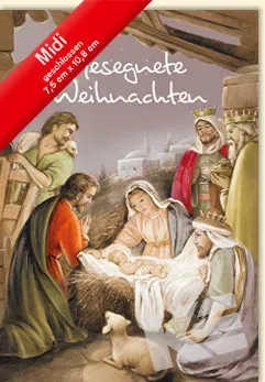 Kurt Eulzer 45-2292 midi kerstkaart kerststal per stuk