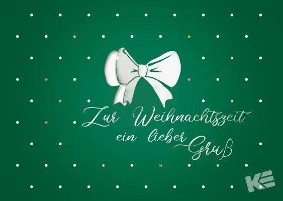 Kurt Eulzer 20-0016 kerstkaart met strik uitvouwbaar