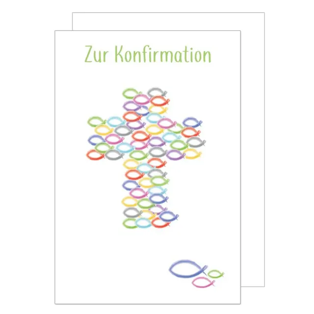Edition Seidel KF272 confirmatiekaart vissen met envelop