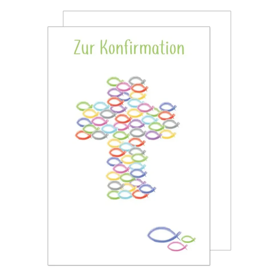 Edition Seidel KF272 confirmatiekaart vissen met envelop
