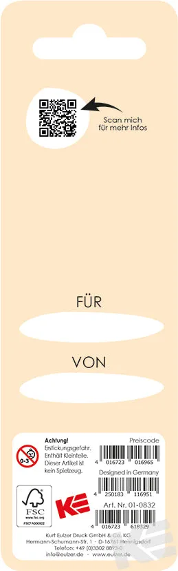 Kurt Eulzer 01-0832 leren sleutelhanger Schön dass es dich gibt