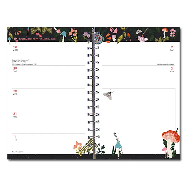 Sellers Publishing Enchanted Mushrooms 2027 weekplanner 16 maanden