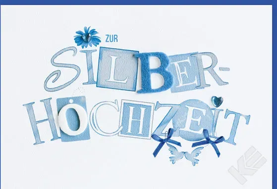 Kurt Eulzer Letterline 71-1107 wenskaart vilt schrift