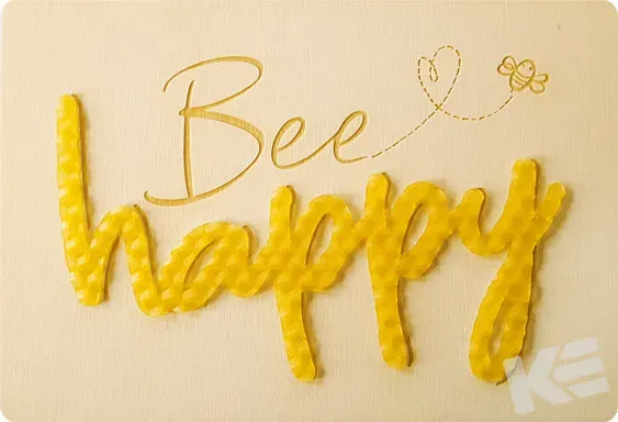 Kurt Eulzer 01-0534 houten kaart Bee Happy 3 stuks