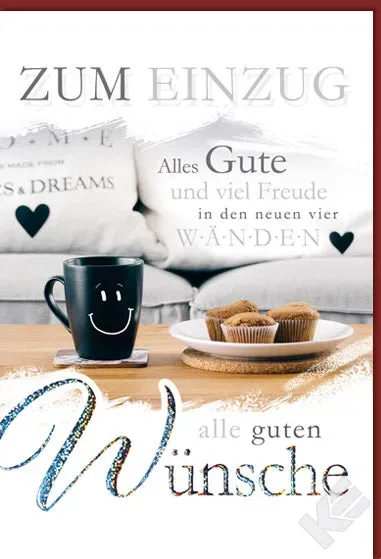 Kurt Eulzer 43-1040 verhuiskaart taart muffins wens