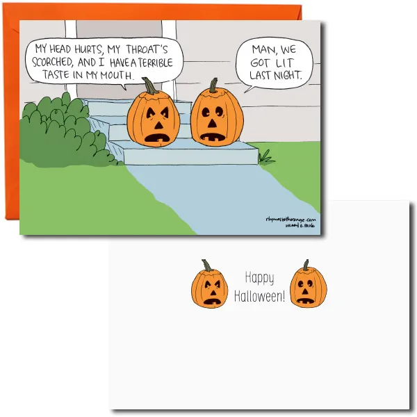Sellers Publishing Halloween Humor HL4152A kaarten 3 stuks grappig