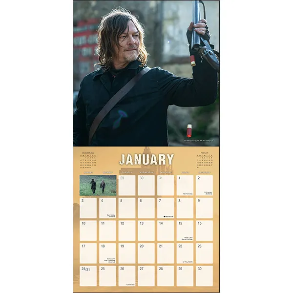Sellers Publishing Daryl Dixon 2027 wandkalender Walking Dead