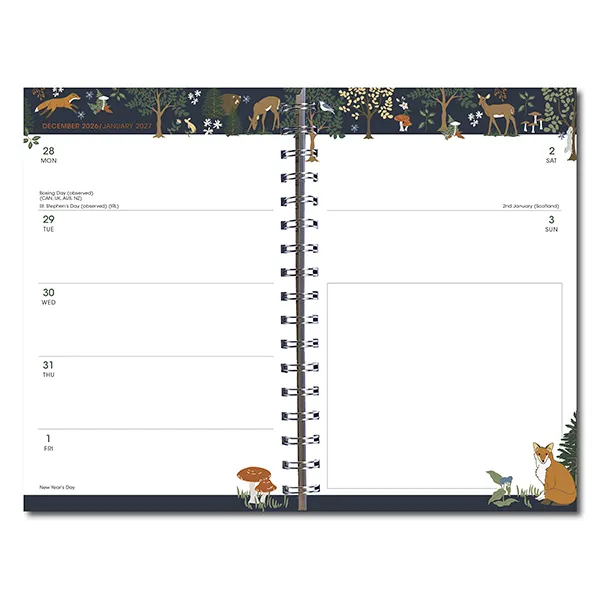 Sellers Publishing Woodland Friends 2027 weekplanner 16 maanden