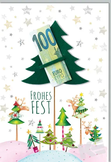 Kurt Eulzer 23-1556 geldkaart kerstboom groen vilt