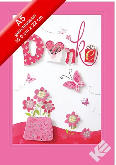 Kurt Eulzer 29-4125 wenskaart bloemen glitter