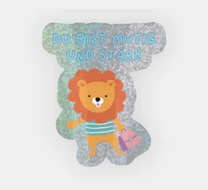 Lilly Braun STARK sticker glanzend 3,4 x 4 cm
