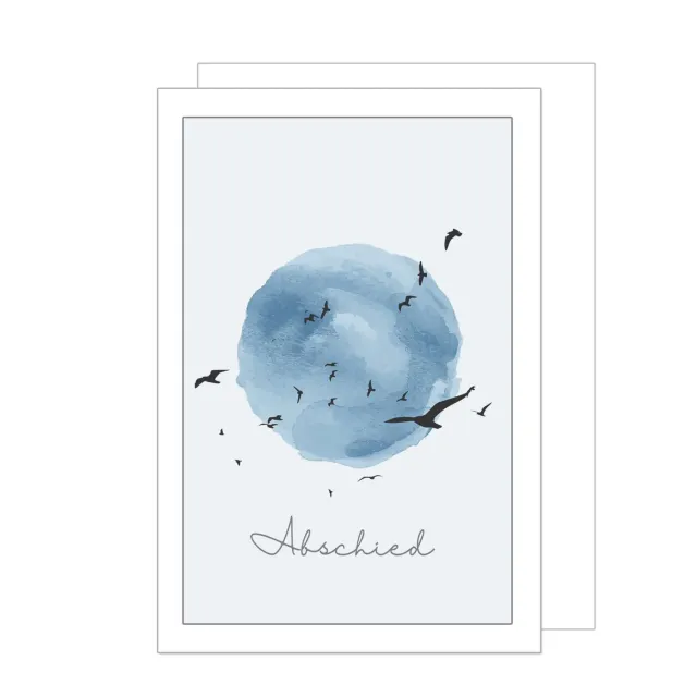 Edition Seidel T1094 SW023 rouwkaart vogels met envelop