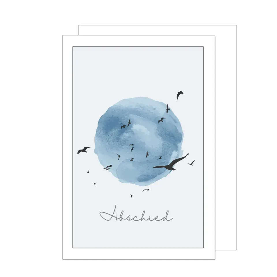 Edition Seidel T1094 SW023 rouwkaart vogels met envelop
