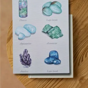 Blad & Beeld Edelstenen wenskaart spiritueel