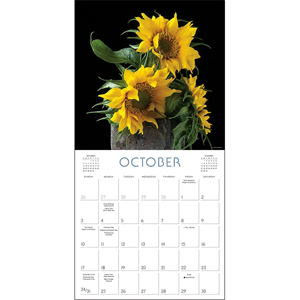 Sellers Publishing Joy of Flowers 2027 wandkalender bloemen