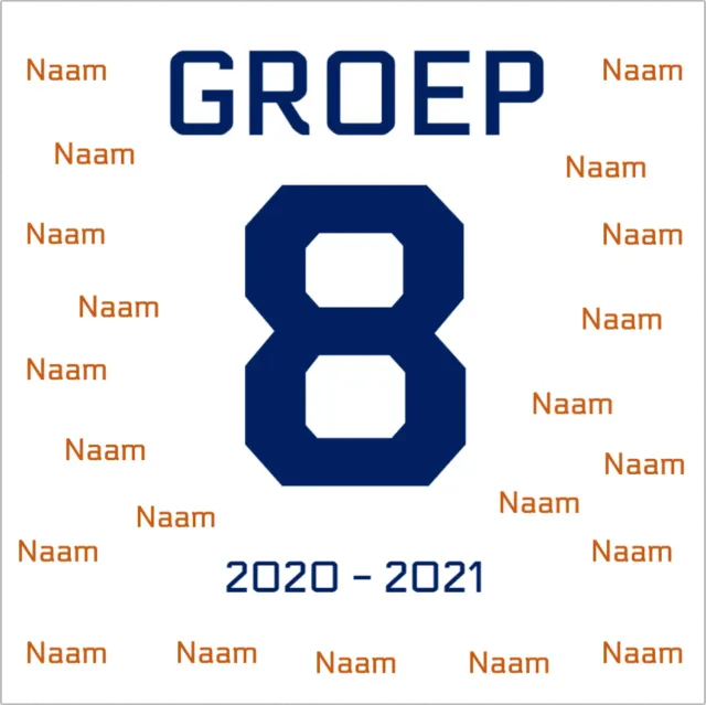 Gozi Groep 8 Acht stoeptegel afscheidscadeau