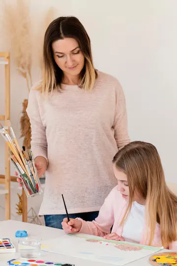 Blad & Beeld Ouder & kind Aquarel workshop zacht
