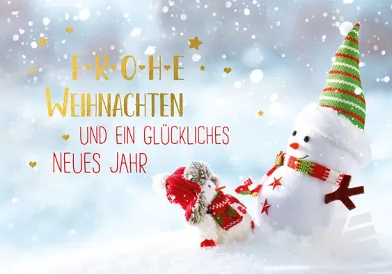 Kurt Eulzer 20-0059 kerstkaart sneeuwmannen met reliëf